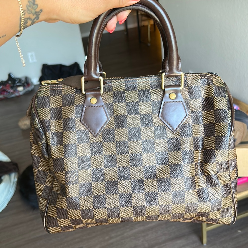 Louis Vuitton Speedy 25 brown Damier leather
